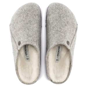 Birkenstock Zermatt Shearling Slipper | Light Gray | Narrow – Women’s (1015086)
